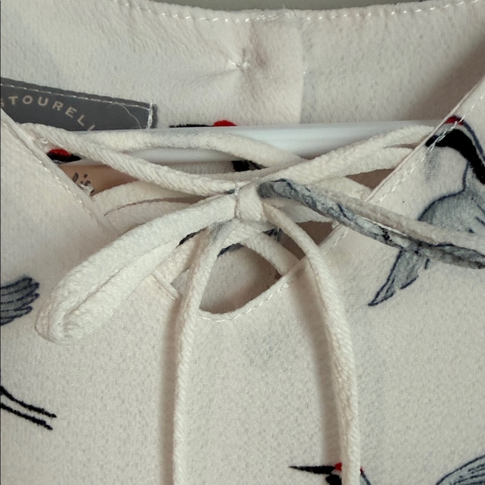Pippa & Julie Cream Dress with Bird Print - Picture 3 of 5